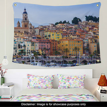 Menton  France View Of The City And Waterfront From The Sea Wall Art 65636709
