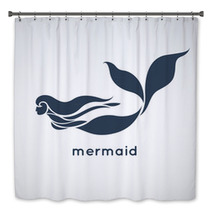 Mermaid Logo Vector Bath Decor 85105457