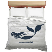 Mermaid Logo Vector Bedding 85105457