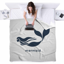 Mermaid Logo Vector Blankets 85105457