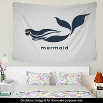 Mermaid Logo Vector Wall Art 85105457