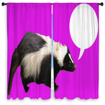 Message From Skunk Window Curtains 1748888