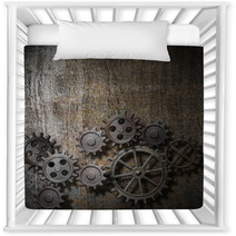 Metal Background With Rusty Gears And Cogs Nursery Decor 53923025
