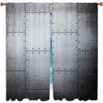 Metal Plates Background Window Curtains 60859607