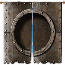 Metal Porthole Background Window Curtains 56632156