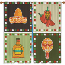 Mexican Decorations Window Curtains 68761772