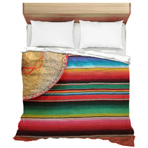 Mexican Fiesta Poncho Rug Colors With Sombrero Bedding 60965194