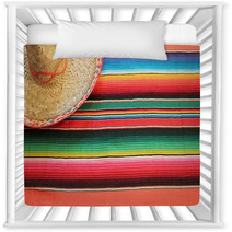 Mexican Fiesta Poncho Rug Colors With Sombrero Nursery Decor 60965194