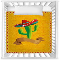 Mexican Food Cactus Over Grunge Background Nursery Decor 34703871