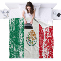 Mexican Grunge Flag. Vector Illustration. Blankets 67844313