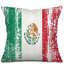 Mexican Grunge Flag. Vector Illustration. Pillows 67844313