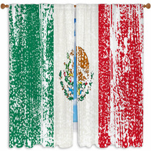 Mexican Grunge Flag. Vector Illustration. Window Curtains 67844313