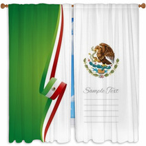 Mexican Left Side Brochure Cover Vector Window Curtains 54180346