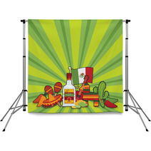 Mexican Party Card Backdrops 44232279