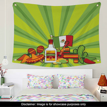 Mexican Party Card Wall Art 44232279