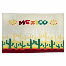 Mexican Seamless Pattern With Cactus In Native Style. Rugs 63840911