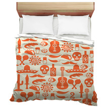 Mexican Seamless Pattern With Icons In Native Style Bedding 63841063