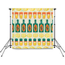Mexican Seamless Pattern With Tequila In Native Style. Backdrops 63840956