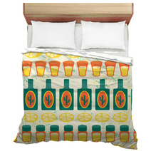 Mexican Seamless Pattern With Tequila In Native Style. Bedding 63840956