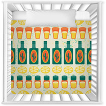 Mexican Seamless Pattern With Tequila In Native Style. Nursery Decor 63840956