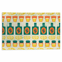 Mexican Seamless Pattern With Tequila In Native Style. Rugs 63840956
