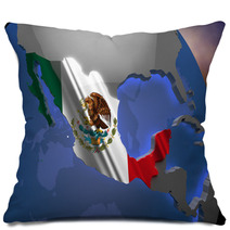 Mexico Country Map On Continent 3D Illustration Pillows 64293673
