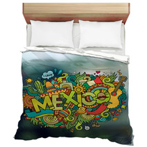 Mexico Hand Lettering And Doodles Elements Emblem Bedding 108531304