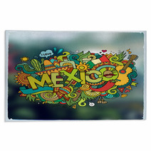 Mexico Hand Lettering And Doodles Elements Emblem Rugs 108531304