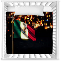 Mexico National Flag City Light Night Bokeh Background 3D Nursery Decor 68821100