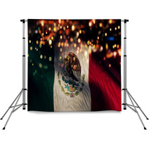 Mexico National Flag Light Night Bokeh Abstract Background Backdrops 69478654