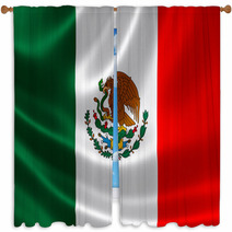 Mexico's Flag Window Curtains 68744626