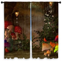 Midsummer Night's Dream Series - Magic Place Into The Forest Window Curtains 65908741