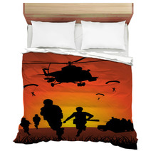 Military Action Against The Sunset Bedding 49747810