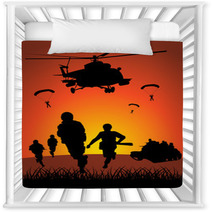 Military Action Against The Sunset Nursery Decor 49747810