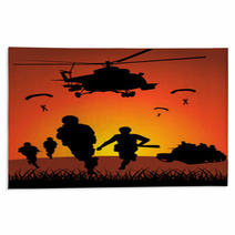 Military Action Against The Sunset Rugs 49747810