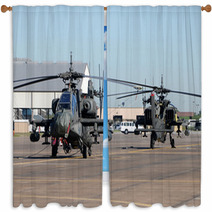 Military Attack Helicopters Window Curtains 62486952