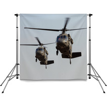Military Helicopters Landing Backdrops 120809001