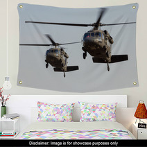 Military Helicopters Landing Wall Art 120809001