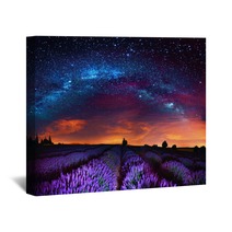 Milky Way Over Lavender Field France Wall Art 165098199