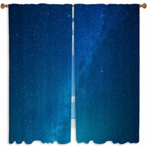 Milky Way Stars At Night Window Curtains 59054423
