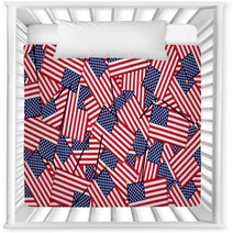 Miniature American Flags Background Nursery Decor 63651082