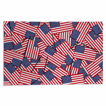 Miniature American Flags Background Rugs 63651082