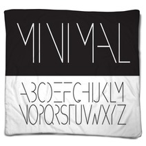 Minimal Alphabet Font Design Eps 10 Vector Blankets 115547895