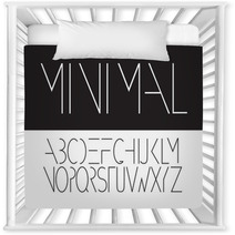 Minimal Alphabet Font Design Eps 10 Vector Nursery Decor 115547895