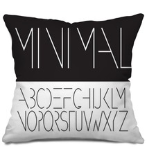 Minimal Alphabet Font Design Eps 10 Vector Pillows 115547895