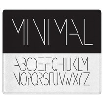 Minimal Alphabet Font Design Eps 10 Vector Rugs 115547895