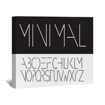 Minimal Alphabet Font Design Eps 10 Vector Wall Art 115547895