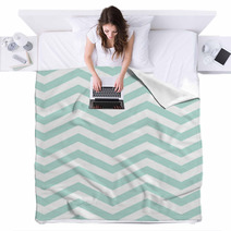 Mint Chevron Seamless Pattern Eps File Has Global Colors For Easy Color Changes Blankets 186464640