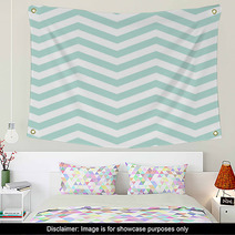 Mint Chevron Seamless Pattern Eps File Has Global Colors For Easy Color Changes Wall Art 186464640