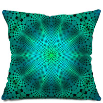 Mirror Abstract Teal Emerald Green Print Pillows 54897358